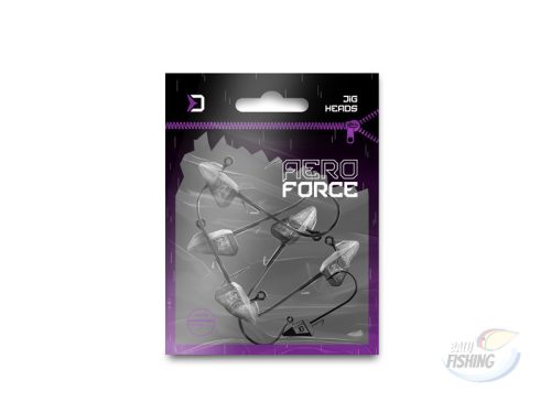 Grub-tartóval ellátott Delphin AeroFORCE jigfej 10g"1/0" 5 db/cs